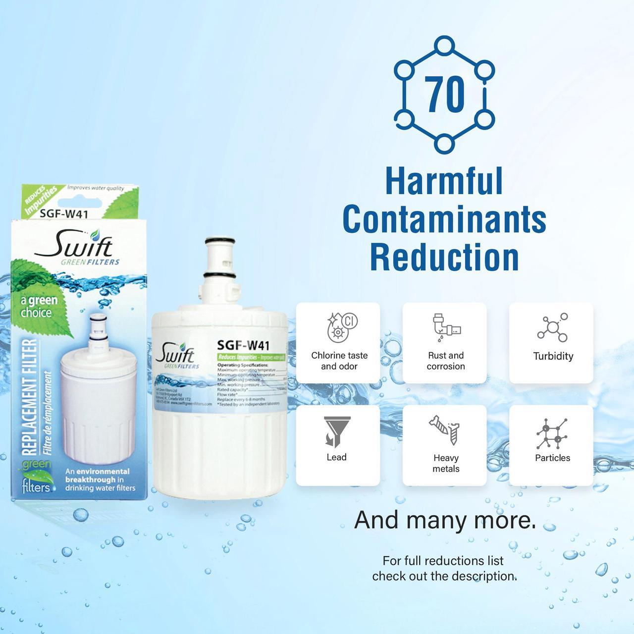 Alt view image 5 of 7 - Swift Green Filters SGF-W41 Compatible Refrigerator Water Filter for EDR8D1, FILTER 8, 46-9002, 8171413, 8171414, 8171788, NLC200, Made in USA