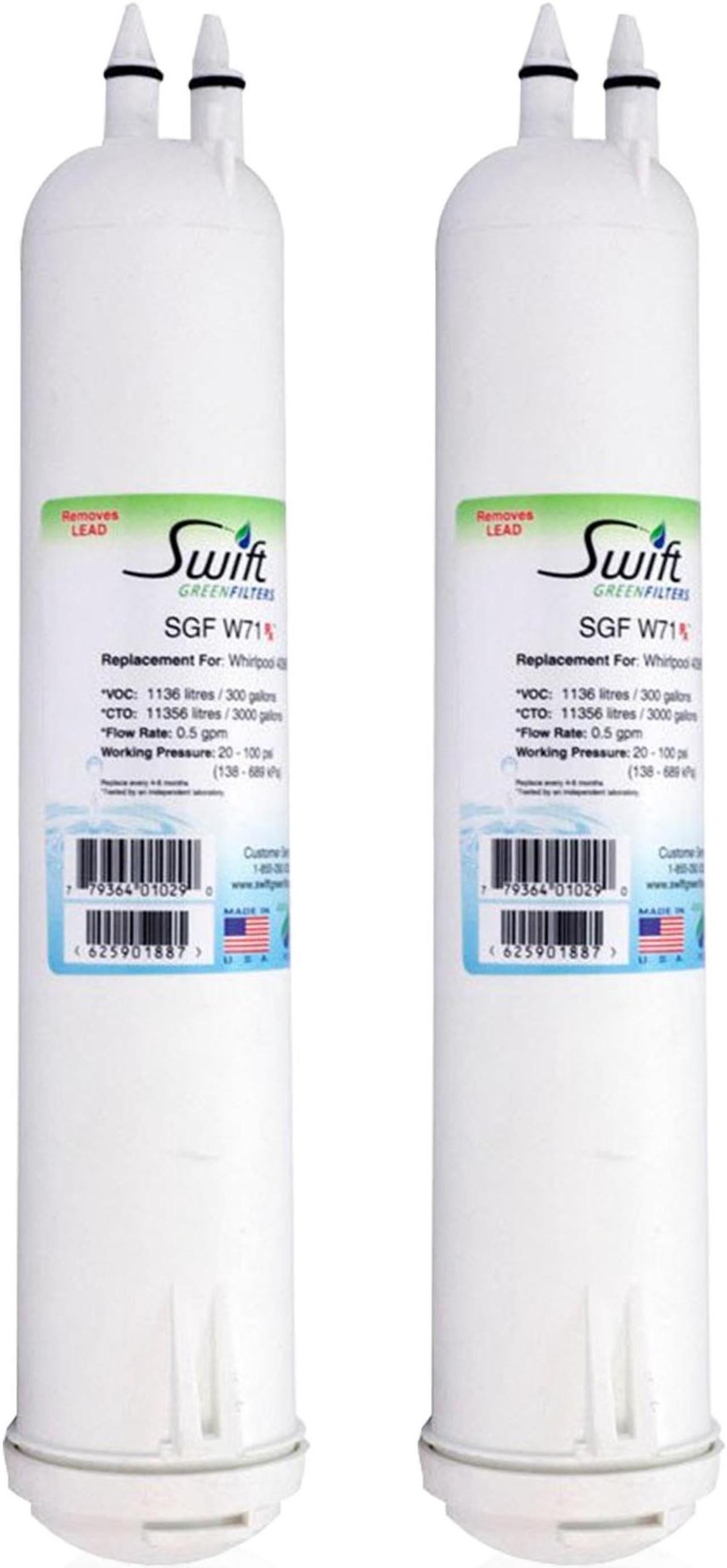 Main image of SGF-W71 Rx Compatible Pharmaceuticals Refrigerator Water Filter for 4396841, 4396710, EDR3RXD1, EFF-6016A, EFF-6008A, EDR3RXD1, Made in USA (2 Pack)