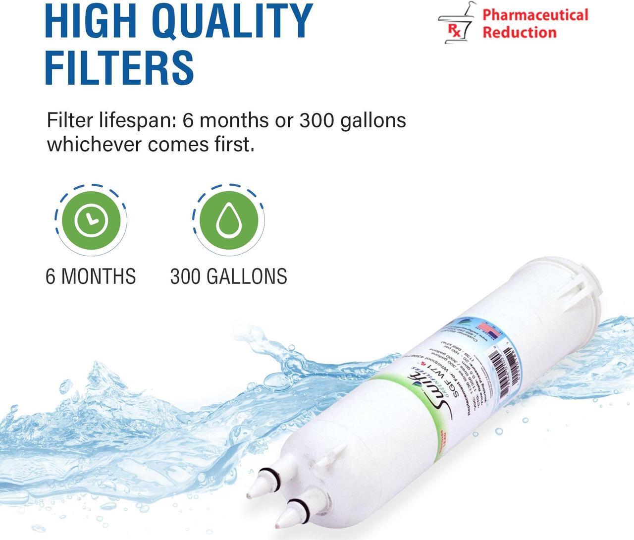 Alt view image 5 of 7 - SGF-W71 Rx Compatible Pharmaceuticals Refrigerator Water Filter for 4396841, 4396710, EDR3RXD1, EFF-6016A, EFF-6008A, EDR3RXD1, Made in USA ( 3 Pack)