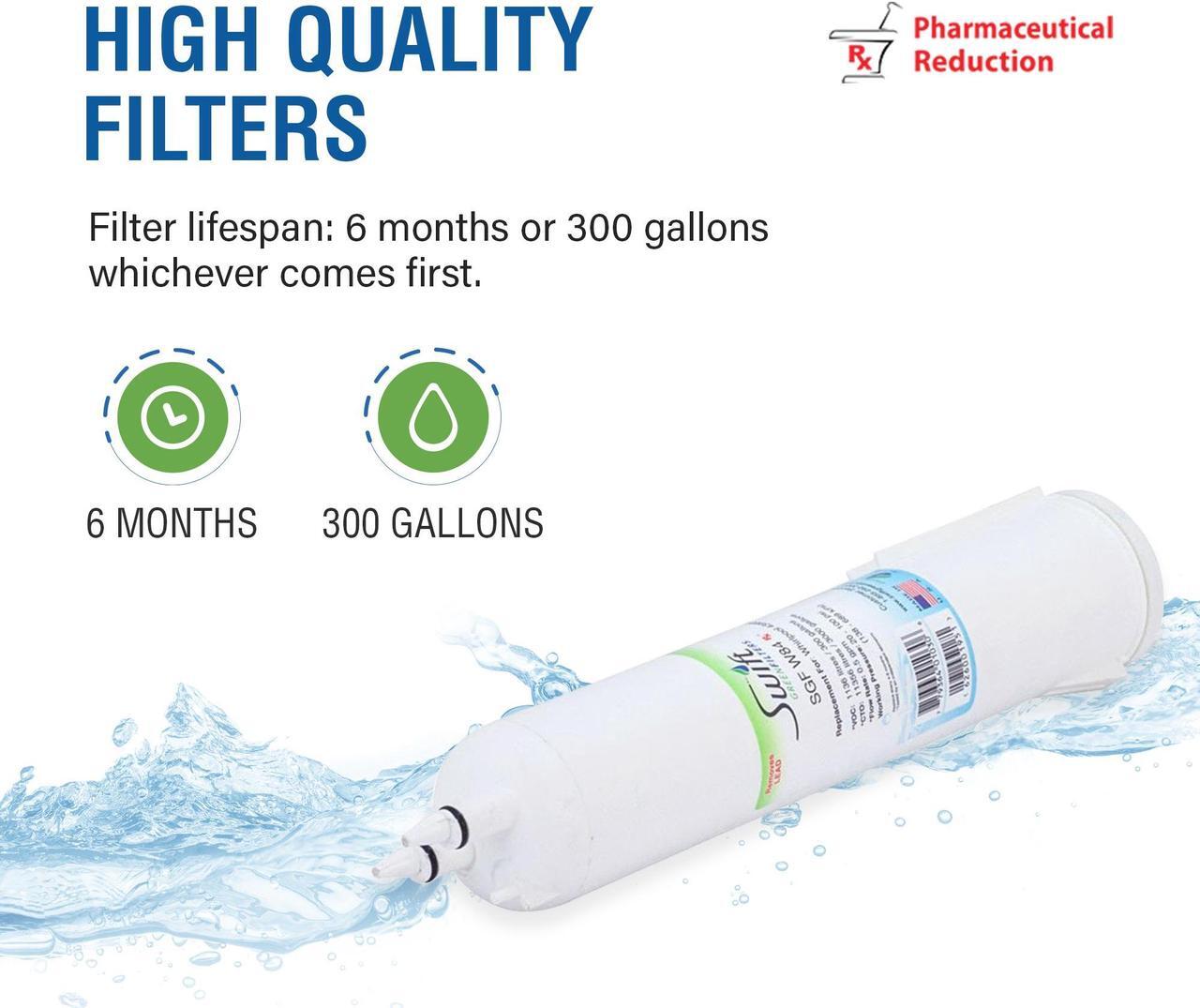 Alt view image 5 of 7 - Swift Green Filters SGF-W84 Rx Compatible Pharmaceuticals Refrigerator Water Filter for 4396841, 4396710, EDR3RXD1, EFF-6016A, EFF-6008A, EDR3RXD1, Made in USA (3 Pack)