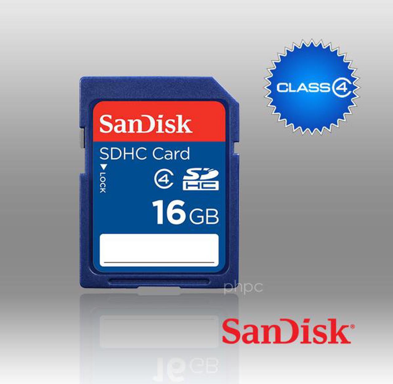 SanDisk SDB-016G 16 GB SDHC Class 4 Flash Memory Card - Blue