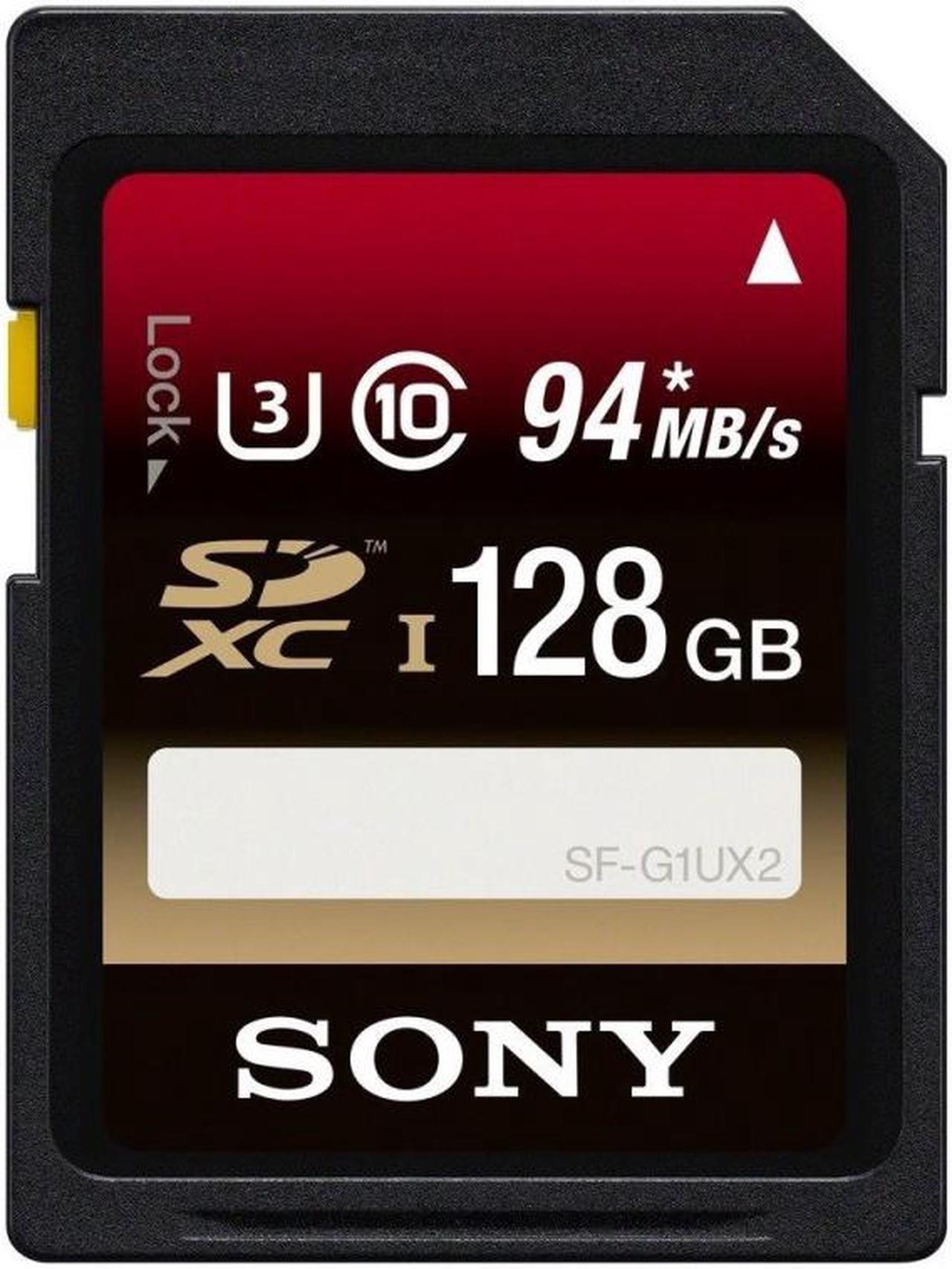 Sony 128GB SDXC UHS-I/U3 Class 10 Memory Card, Speed Up to 94MB/s (SF-G1UX2)