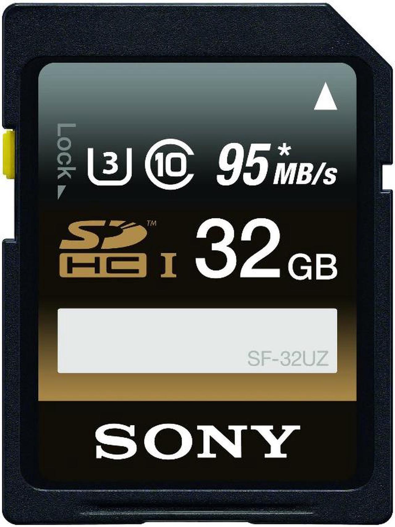 Sony 32GB SDHC UHS-3/U3 Class 10 Memory Card, Speed Up to 95MB/s (SF-32UZ)