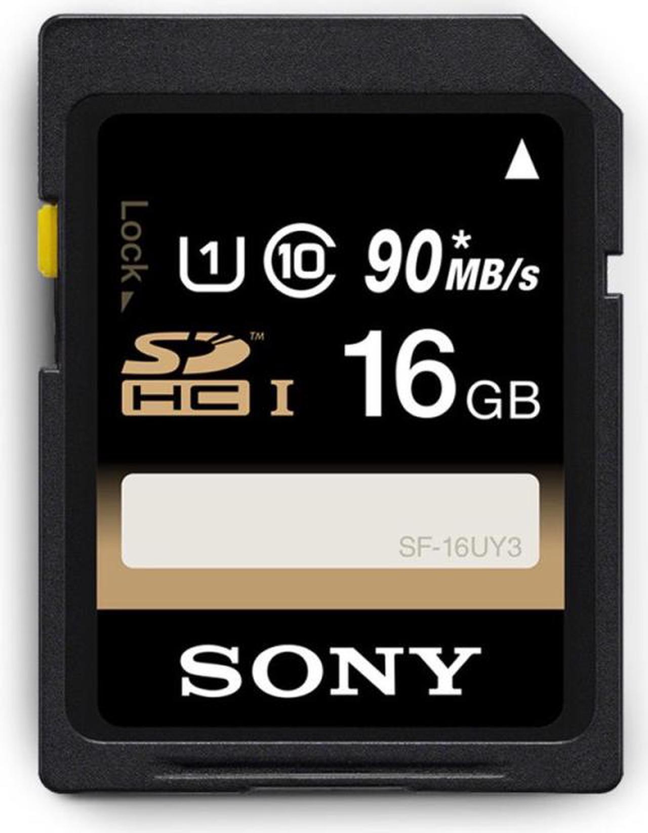 Sony 16GB SDHC UHS-I/U1 Class 10 Memory Card, Speed Up to 90MB/s (SF-16UY3)