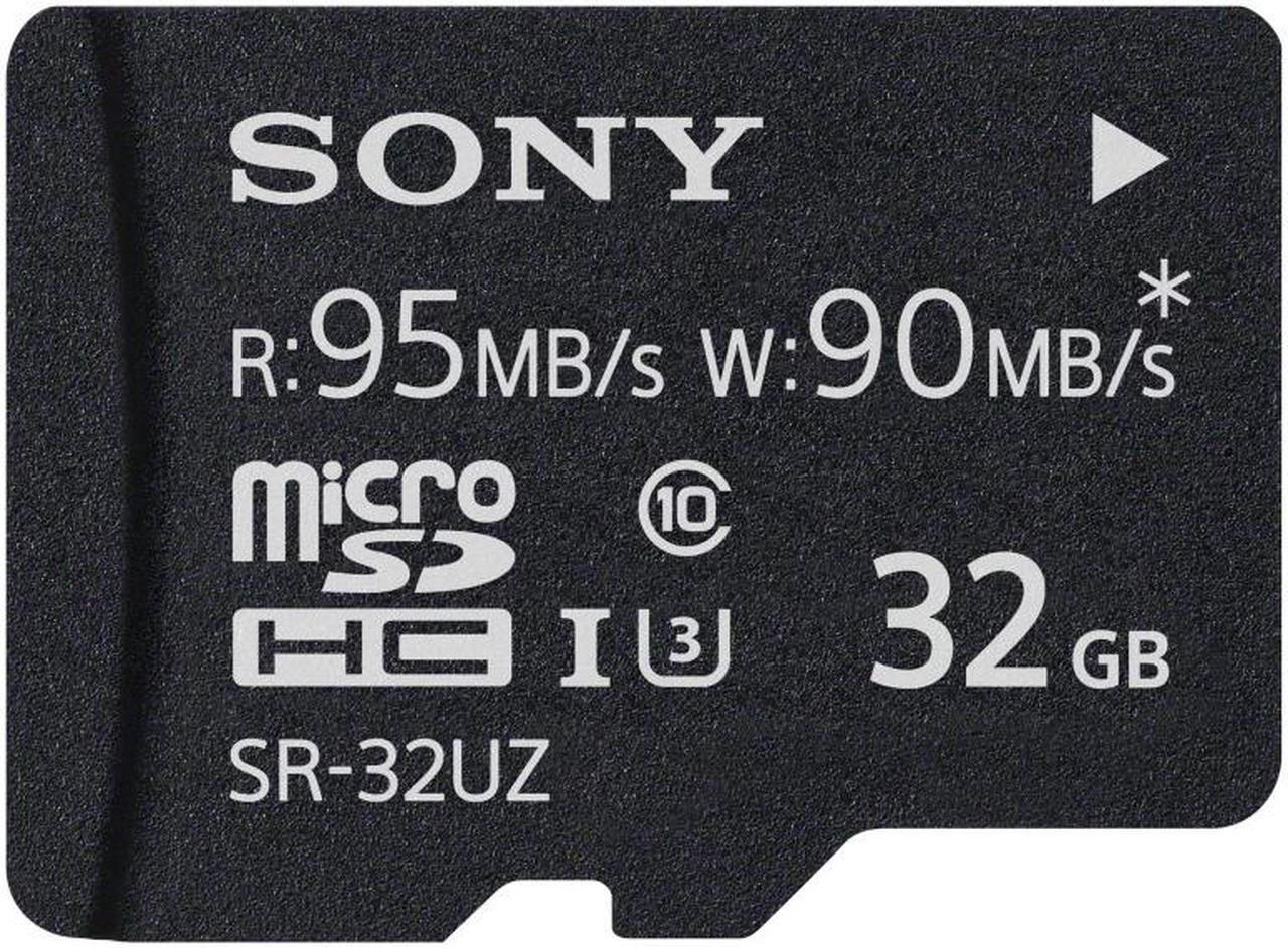 Sony SR-UZA Series 32GB microSDHC UHS-I/U3 Class 10 Memory Card, Speed Up to 95MB/s (SR-32UZA)