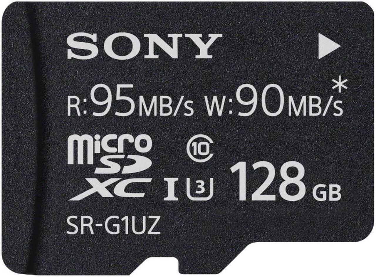 Sony SR-UZA Series 128GB microSDXC UHS-I/U3 Class 10 Memory Card, Speed Up to 95MB/s (SR-G1UZA)