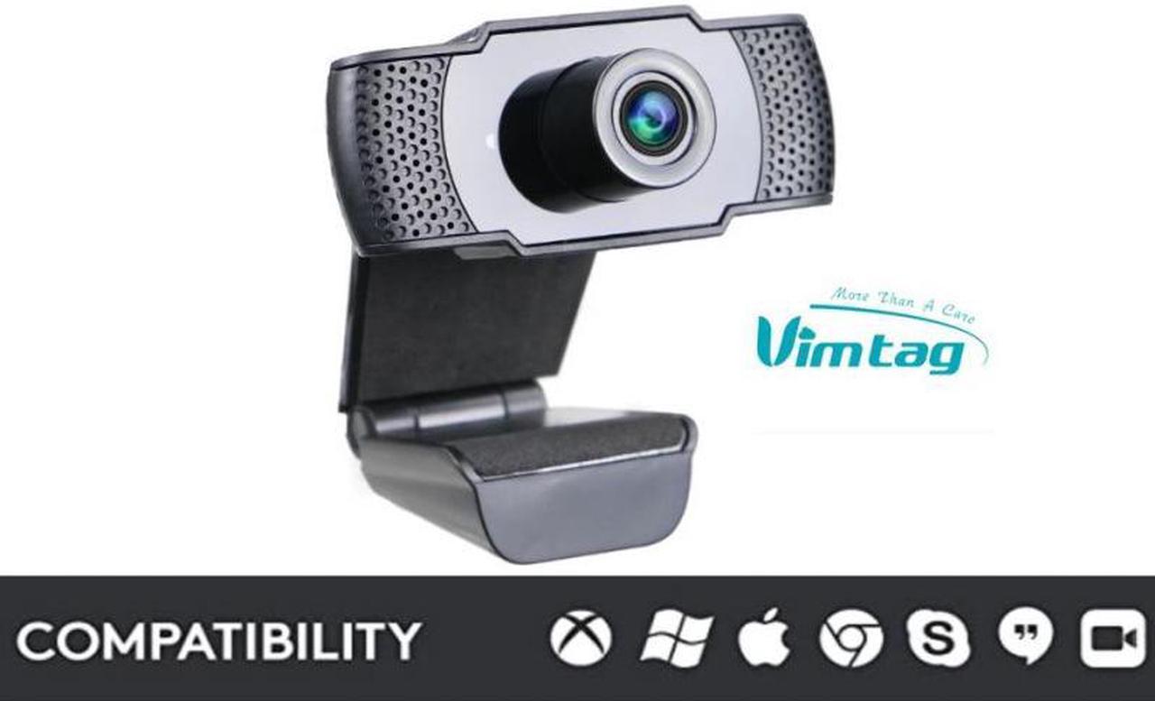 Vimtag HD Webcam 1080P with built-in microphone, USB Plug and Play, No software installation needed, Support Windows & Mac