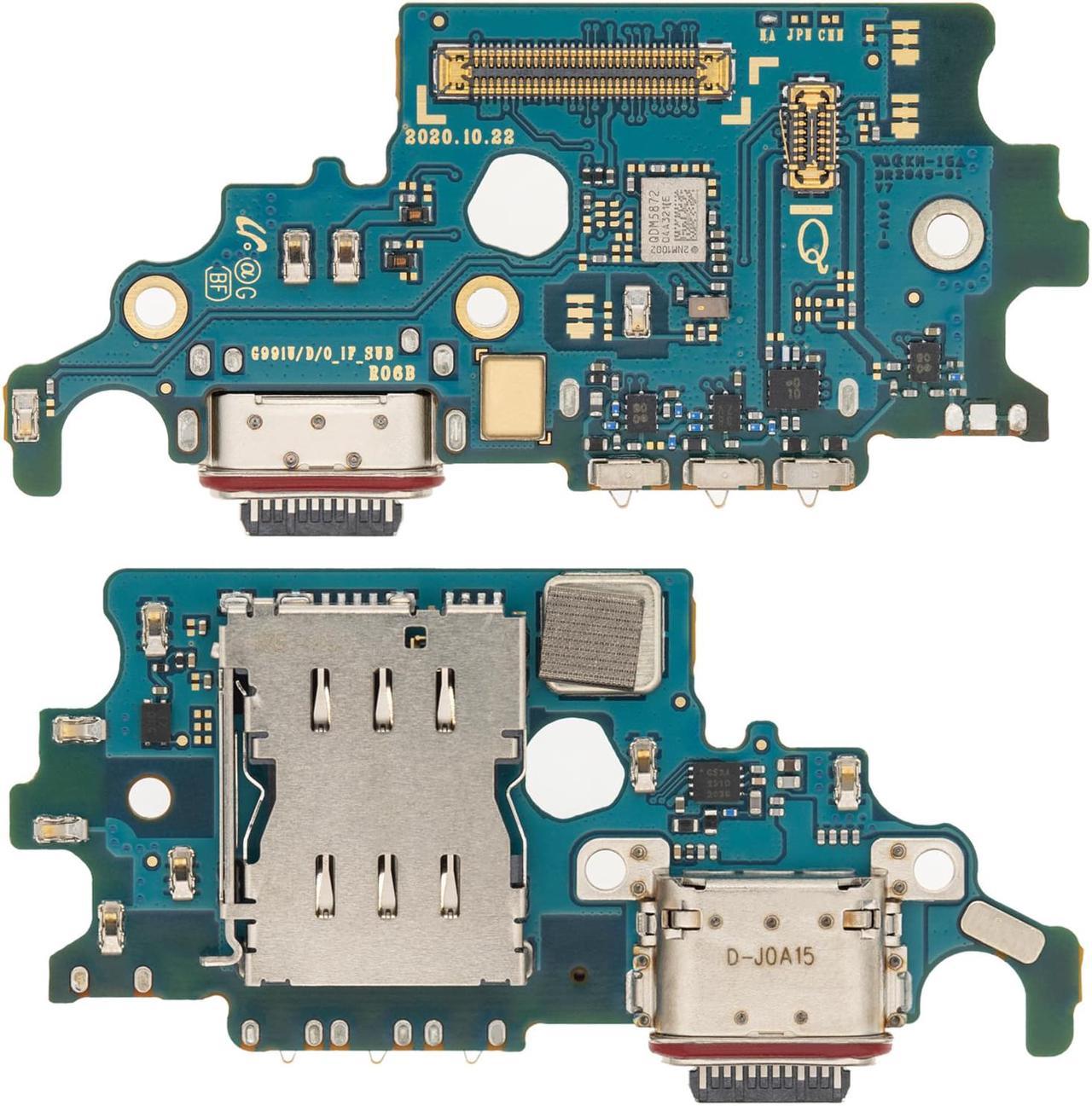 Charging Port Board Replacement for Samsung Galaxy S21 (G991U) (PART# GH96-14033A) (North American Version)