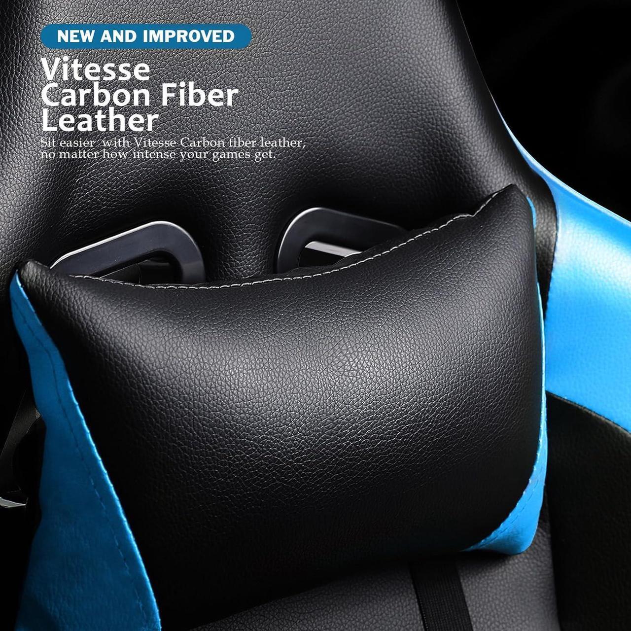 Alt view image 3 of 7 - VITESSE Ergonomic Gaming Chair for Adults, 300 lbs PC Computer Gaming Office Chair with Lumbar Support and Headrest