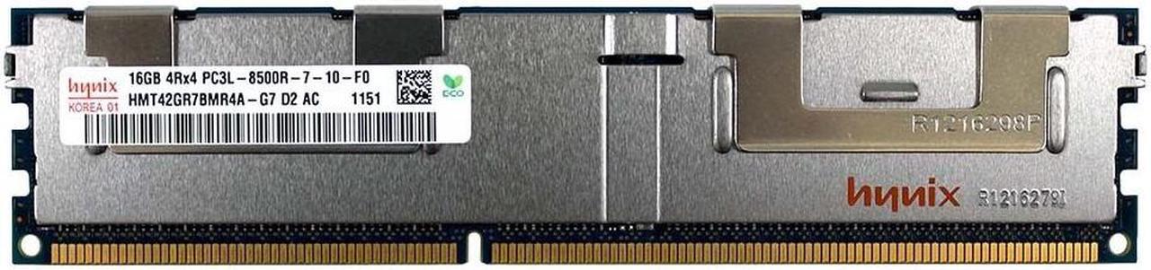 Main image of HYNIX HMT42GR7BMR4A-G7 16GB 4Rx4 DDR3 PC3L-8500R 1066MHz 1.35V DIMM MEMORY RAM