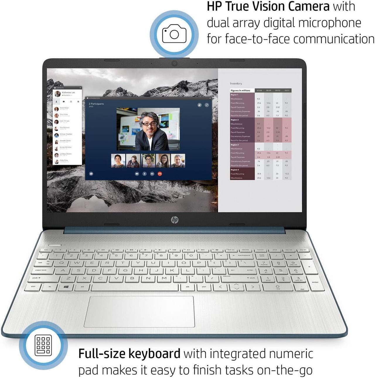 Alt view image 3 of 5 - HP 15-ef2729wm Laptop, 15.6" FHD (1920 x 1080), AMD Ryzen 5 5500U, 8GB RAM, 256GB Gen SSD, Windows 11