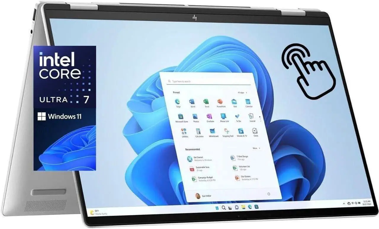 Main image of HP ENVY x360 2-in-1 Laptop, 14" FHD (1920 x 1080) Touchscreen, Intel Core 7 150U, 16GB RAM, 1TB SSD, Windows 11
