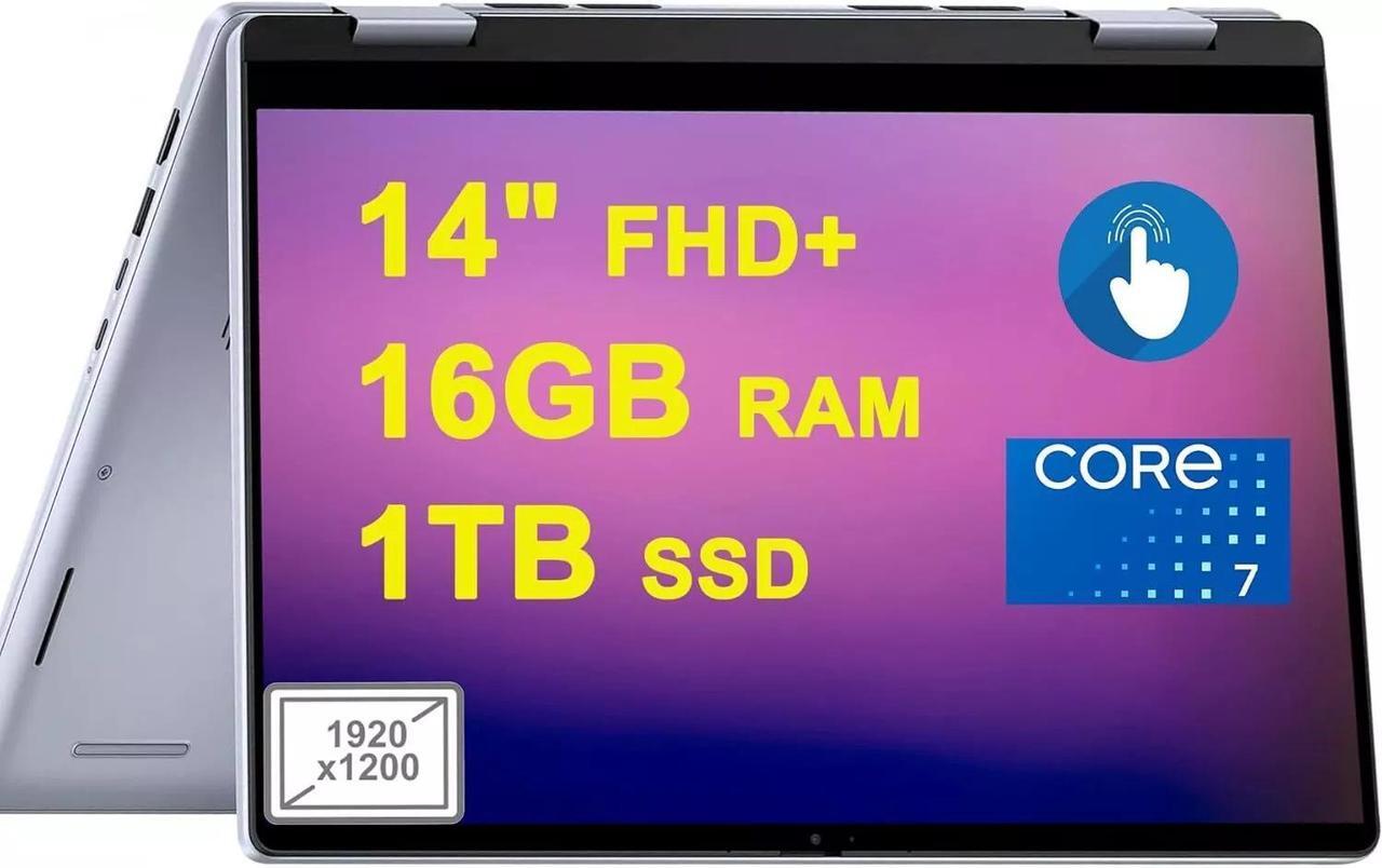 Alt view image 2 of 7 - Dell Inspiron 14 7440 2-in-1 Laptop, 14" FHD+ (1920 x 1200) Touchscreen, Intel Core Ultra 7 150U, 16GB Ram, 1TB SSD, Windows 11