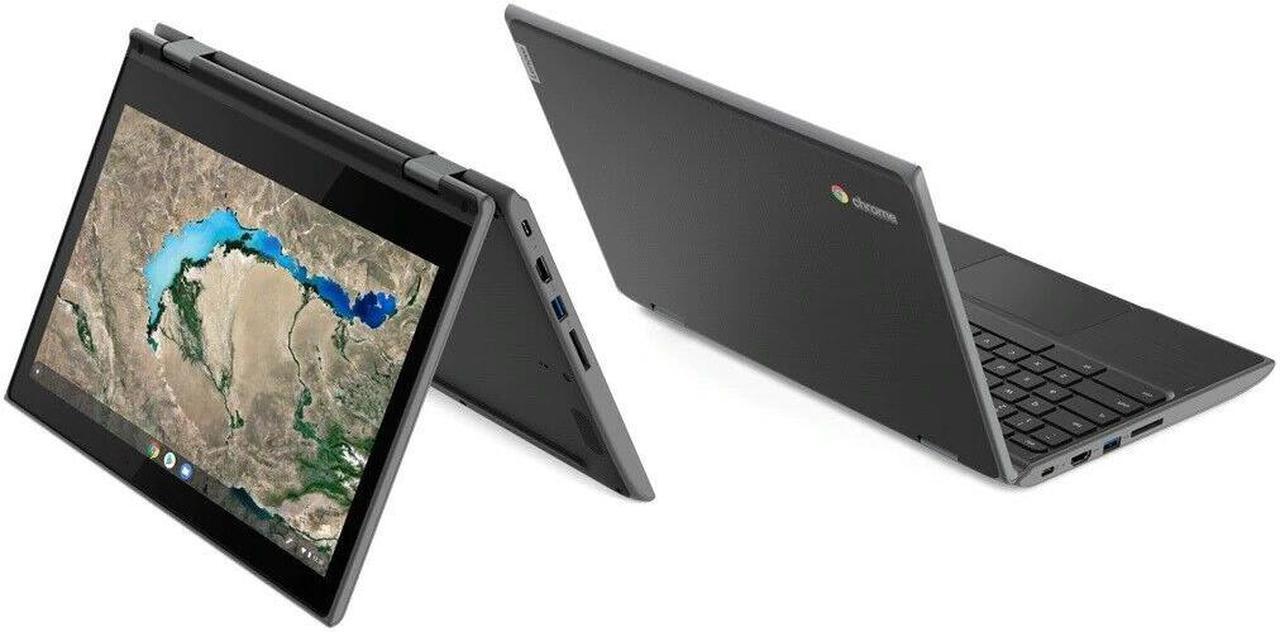 Alt view image 3 of 5 - Lenovo 300e 2nd Gen 2-in-1 Laptop, 11.6" HD (1366x768) Touchscreen, MediaTek MTK 8173C ARM Cortex-A72/A53 Heterogeneous Multi-, 4GB RAM, 32GB eMMC flash memory on board, Chrome OS