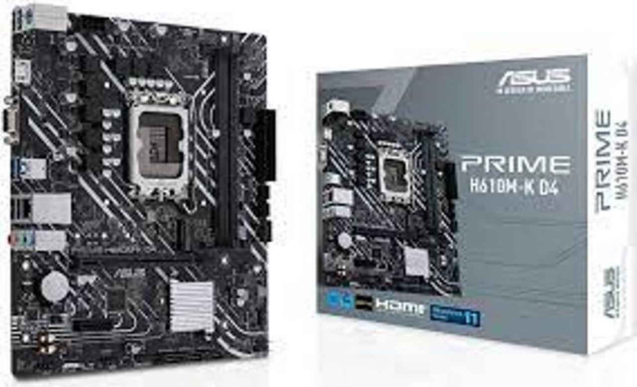 ASUS PRIME H610M-K D4 Motherboard CPU SOCKET LGA1700 Intel DDR4 1Gb Ethernet