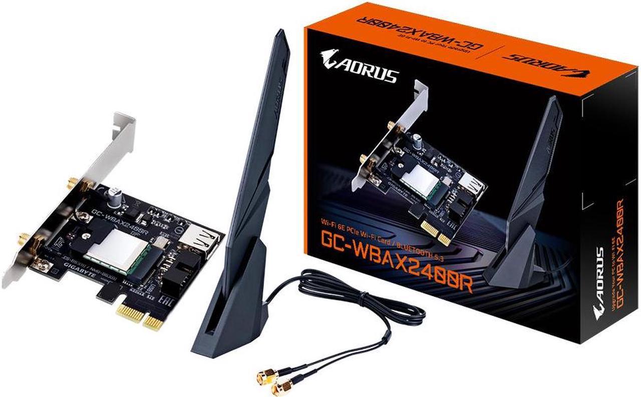 Gigabyte WiFi 6E GC-WBAX2400R 2x2 802.11 ax/Tri-Band WiFi PCIe Bluetooth 5.3