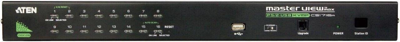 Alt view image 3 of 3 - Aten CS1716A 16-Port PS/2-USB VGA KVM Switch with Daisy-Chain Port and USB