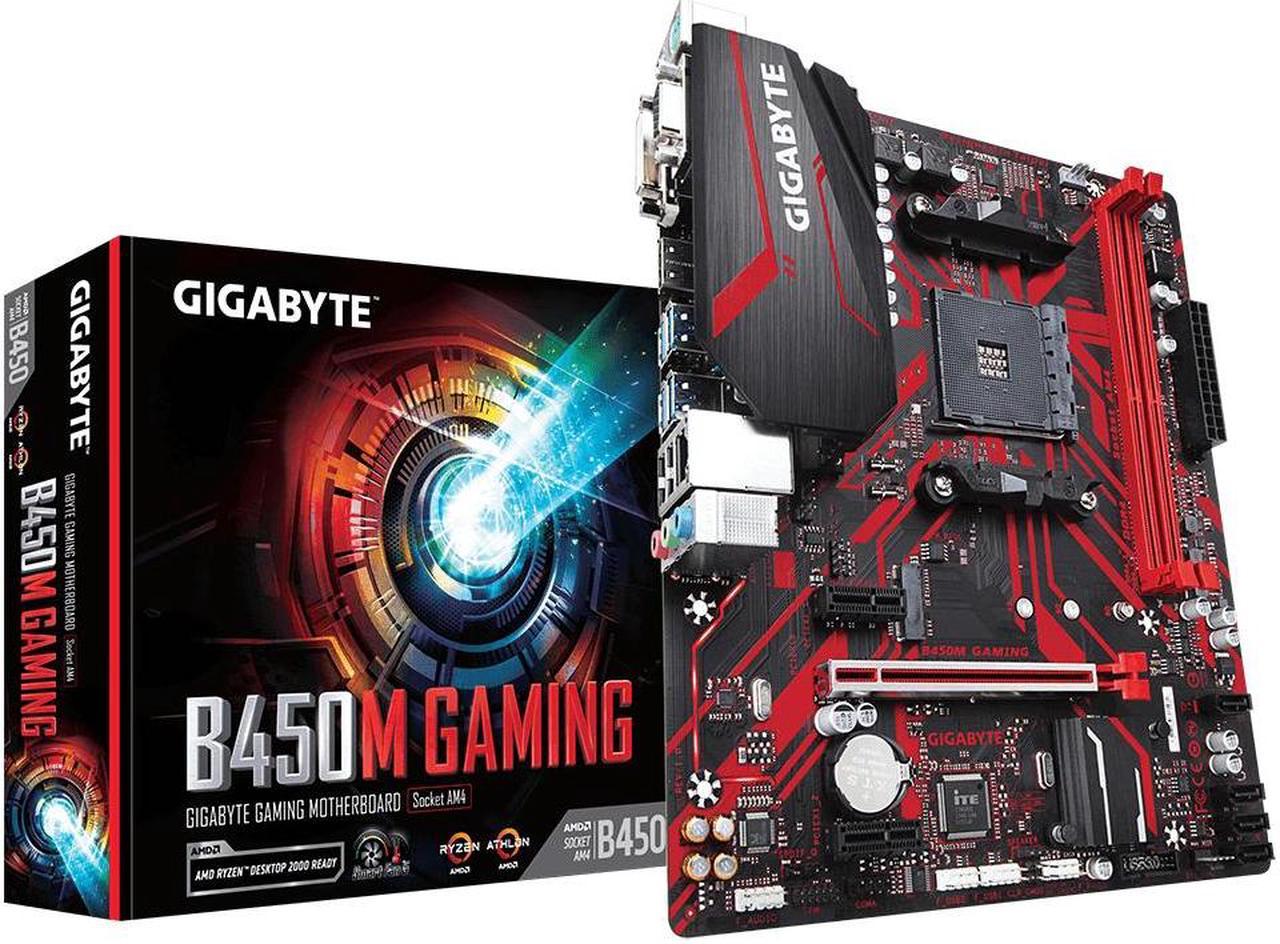 Gigabyte B450M GAMING Motherboard CPU AM4 AMD Ryzen DDR4 LAN DVI HDMI VGA RGB