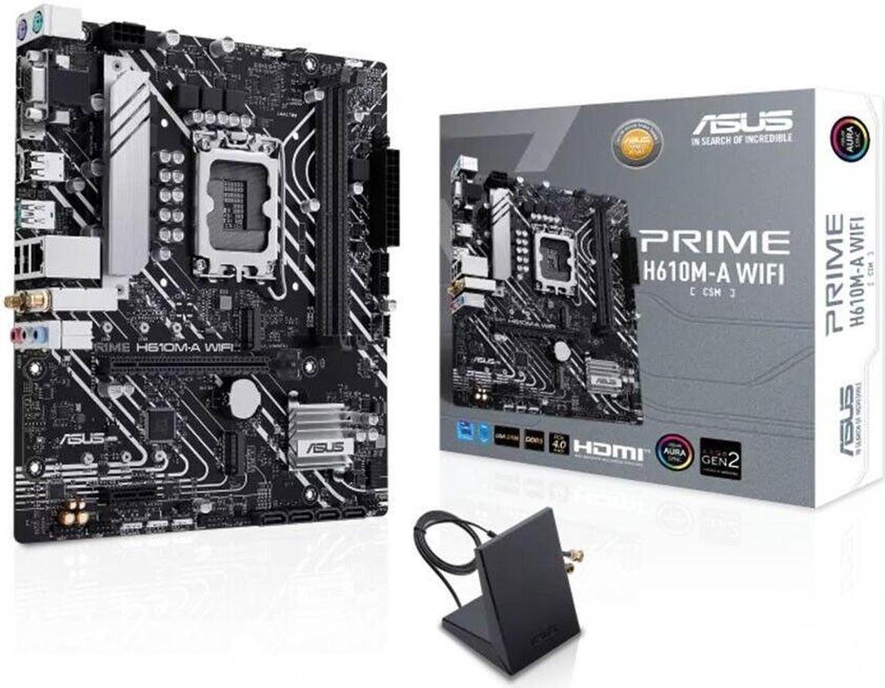 Asus PRIME H610M-A WIFI LGA 1700 Motherboard DP HDMI VGA Micro ATX WIFI 5