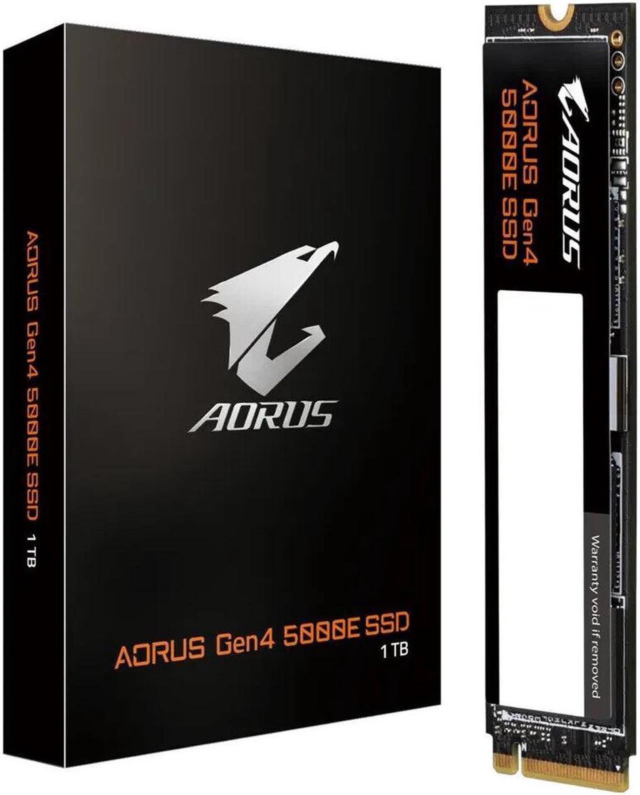 Gigabyte SSD 1.0TB AORUS 5000E 2280 M.2 NVMe Up to 5,000 MB/s 3D TLC NAND Flash