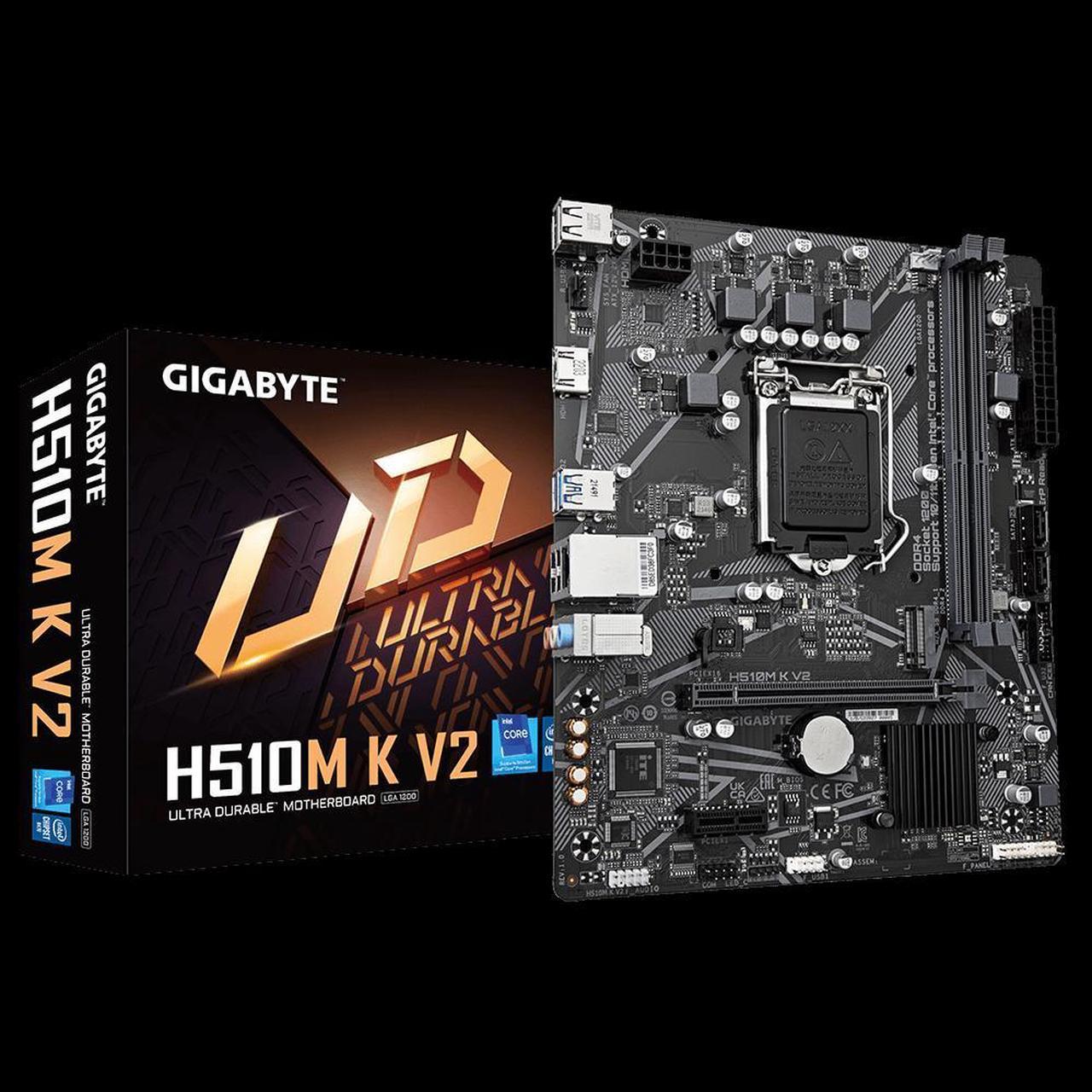 Gigabyte H510M K V2 Motherboard Micro ATX DDR4 Intel H470 PCI E x16 LGA1200