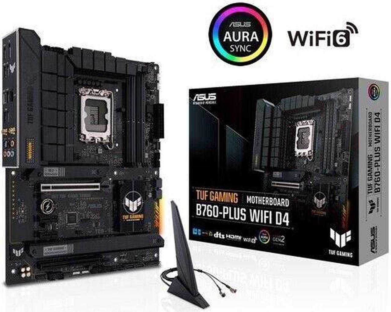 ASUS TUF GAMING B760-PLUS WIFI D4 LGA1700 ATX Motherboard  DDR4