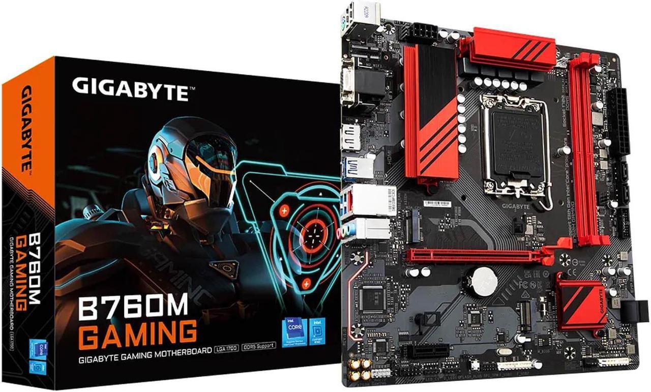 Gigabyte B760M GAMING Micro ATX VGA HDMI DP Motherboard LGA 1700 LAN 2.5 Gigabit DDR5