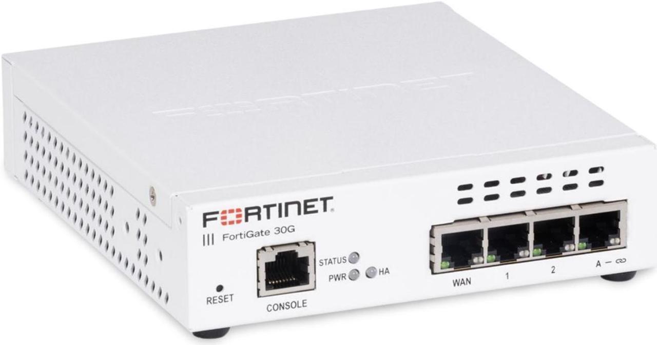 Fortinet FortiGate-30G Firewall Hardware +1 year FortiCare threat protection FG-30G-BDL-950-12