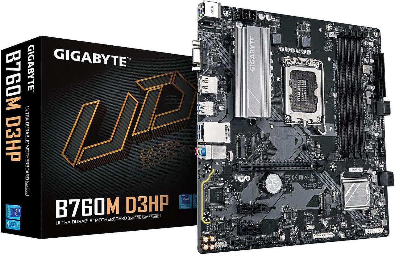 Main image of Gigabyte motherboard Intel B760M D3HP LGA 1700 DDR5 Micro ATX DisplayPort USB Type-C