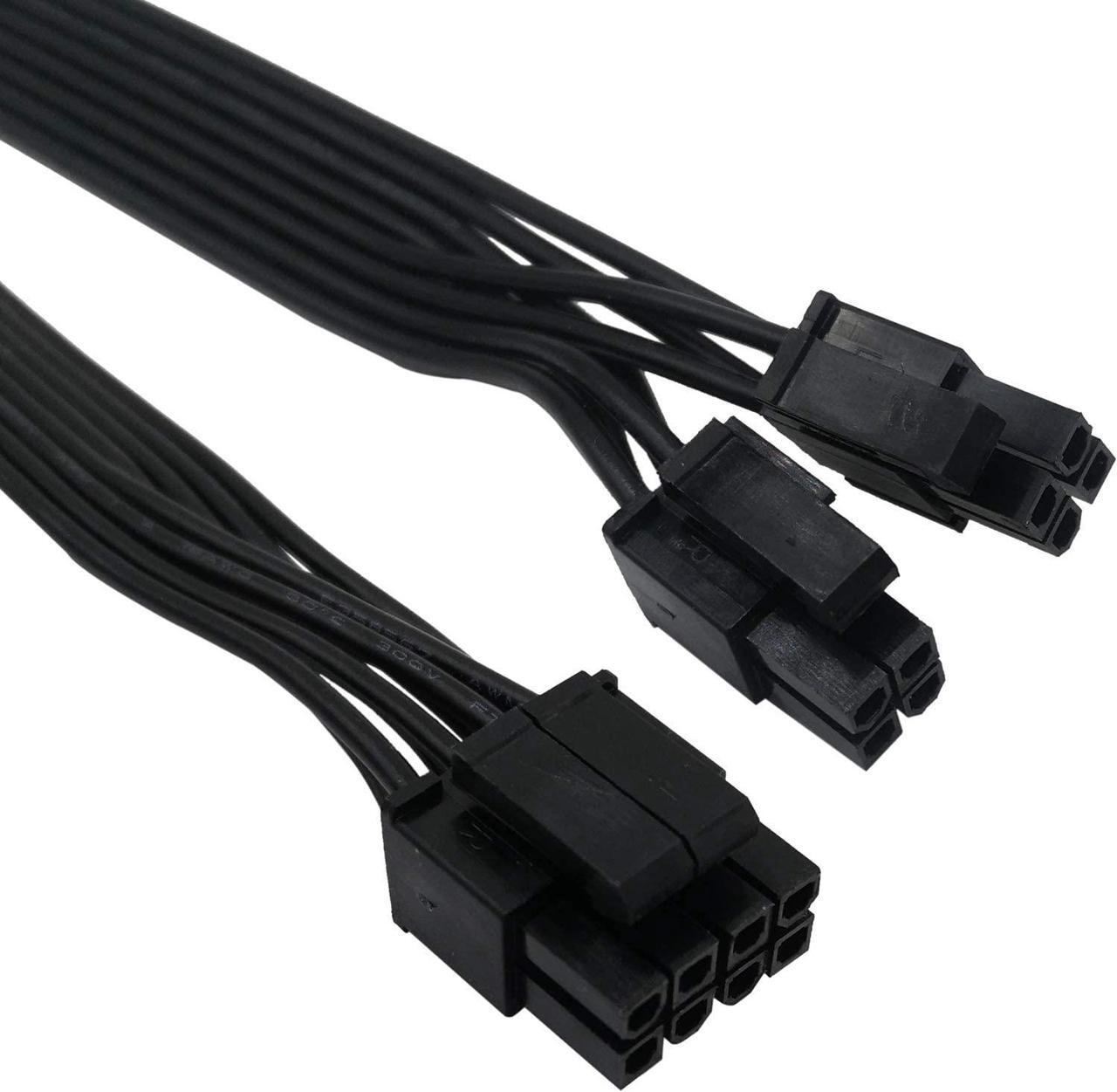 Alt view image 5 of 6 - COMeap CPU 8 Pin Male to CPU 8 Pin (4+4 Detachable) Male EPS-12V Motherboard Power Adapter Cable for Corsair Modular Power Supply 25-inch(63cm)