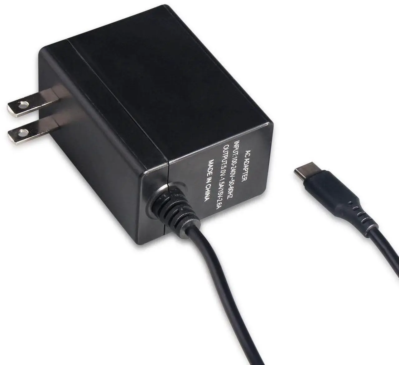 Alt view image 6 of 6 - AC Adapter for Nintendo Switch - Nintendo Switch Charger with 5FT Power Cord - 15V 2.6A Power Adapter for Nintendo Switch (Support TV Mode and Switch Pro Controller)