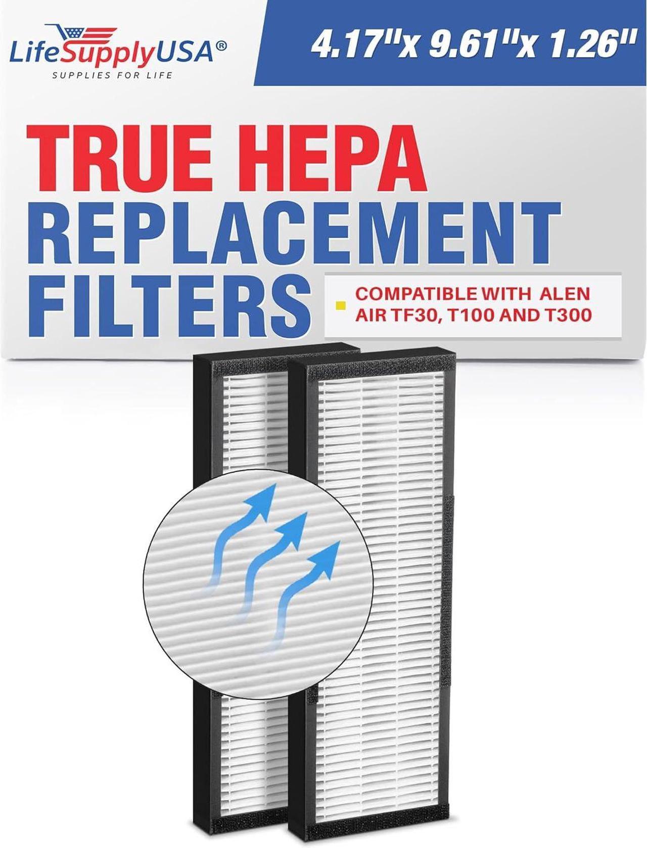 2 HEPA Replacement Filters for Alen air TF30 for T100 and T300 Air Purifiers