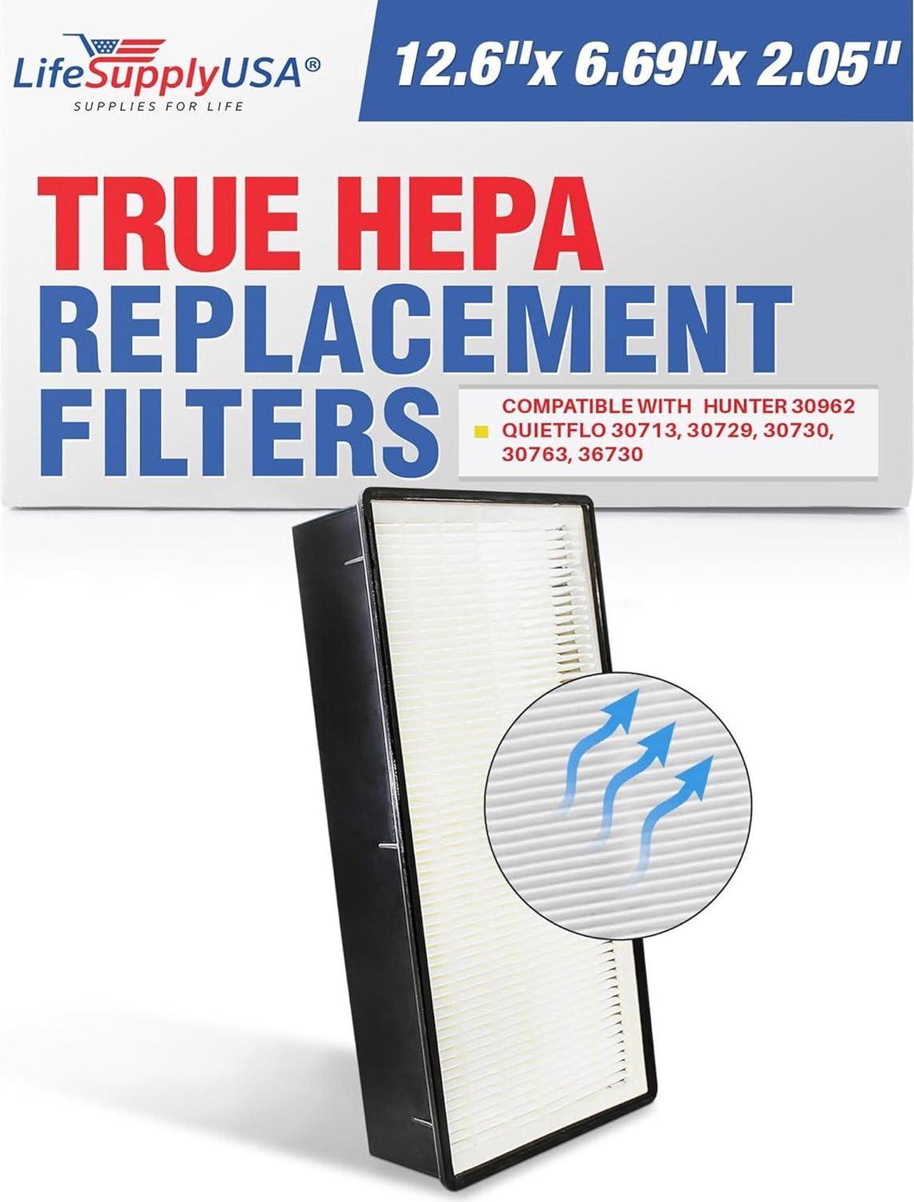 Replacement HEPA Filter Compatible with Hunter 30962 QuietFlo Air Purifiers