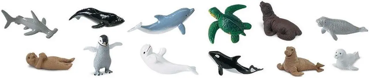 Alt view image 9 of 14 - Plastic Miniatures In Toobs-Baby Sealife