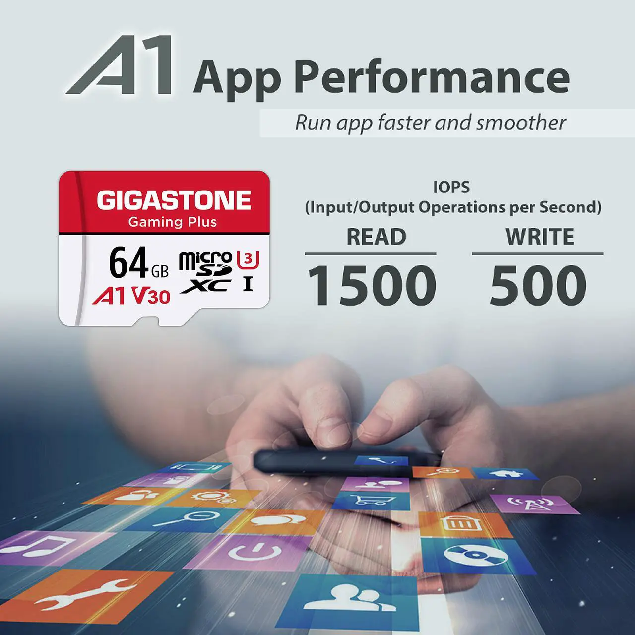 Alt view image 5 of 8 - Gigastone 64GB Micro SD Card, Gaming Plus, Nintendo-Switch Compatible MicroSDXC Memory Card, 95MB/s, 4K Video Recording, Action Camera, Wyze, GoPro,Dash Cam, Security Camera, UHS-I A1 U3 V30 Class 10