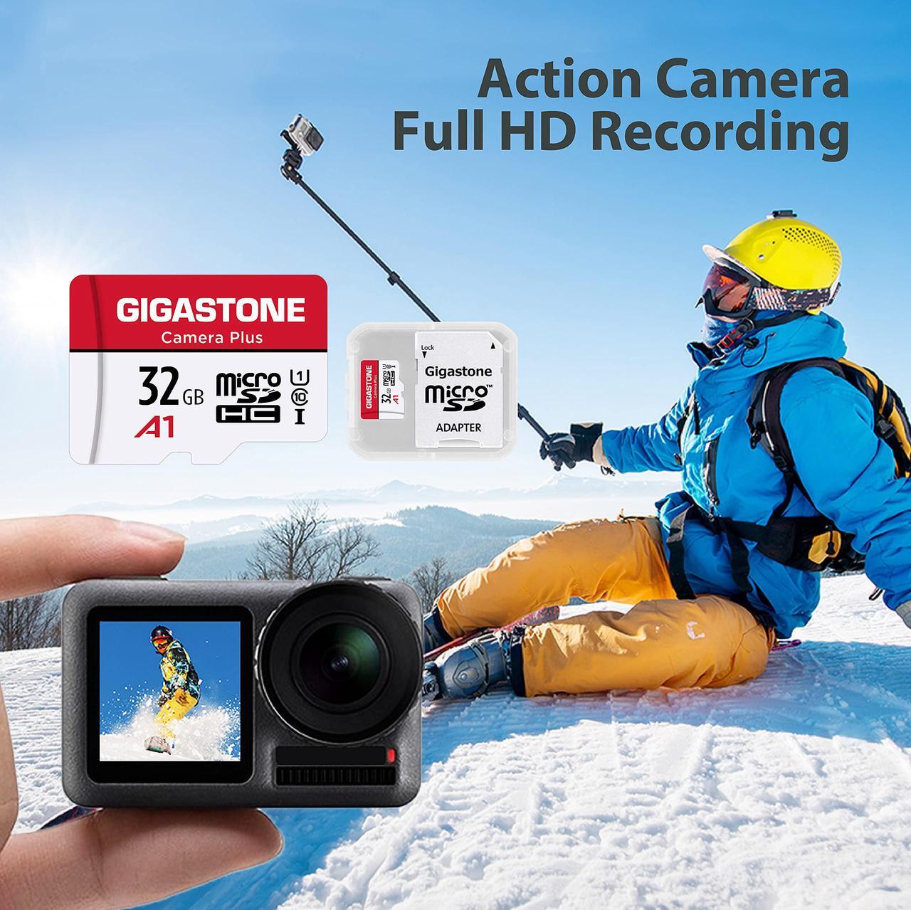 Alt view image 3 of 7 - [Gigastone] Micro SD Card 32GB 2-Pack, Camera Plus, MicroSDHC Memory Card for Video Camera, Wyze Cam, Security Camera, Roku, Full HD Video Recording, UHS-I U1 A1 Class 10, up to 90MB/s, with Adapter
