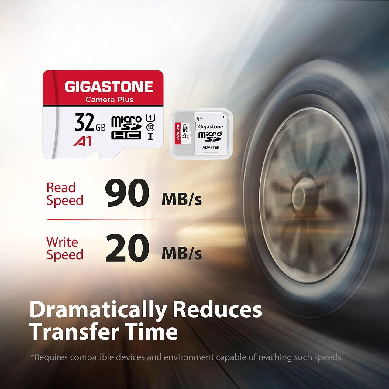 Alt view image 2 of 7 - [Gigastone] Micro SD Card 32GB 5-Pack, Camera Plus, MicroSDHC Memory Card for Video Camera, Wyze Cam, Security Camera, Roku, Full HD Video Recording, UHS-I U1 A1 Class 10, up to 90MB/s, with Adapter