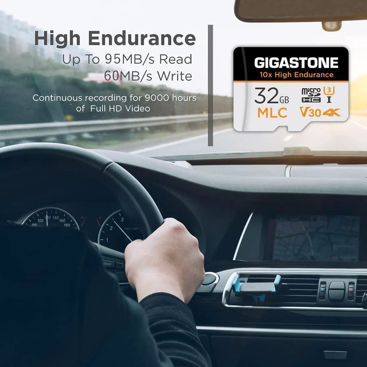 Alt view image 4 of 7 - [10x High Endurance] Gigastone Industrial 32GB 2-Pack MLC Micro SD Card, 4K Video Recording, Security Cam, Dash Cam, Surveillance Compatible 95MB/s, U3 C10, with Adapter [5-Yrs Free Data Recover