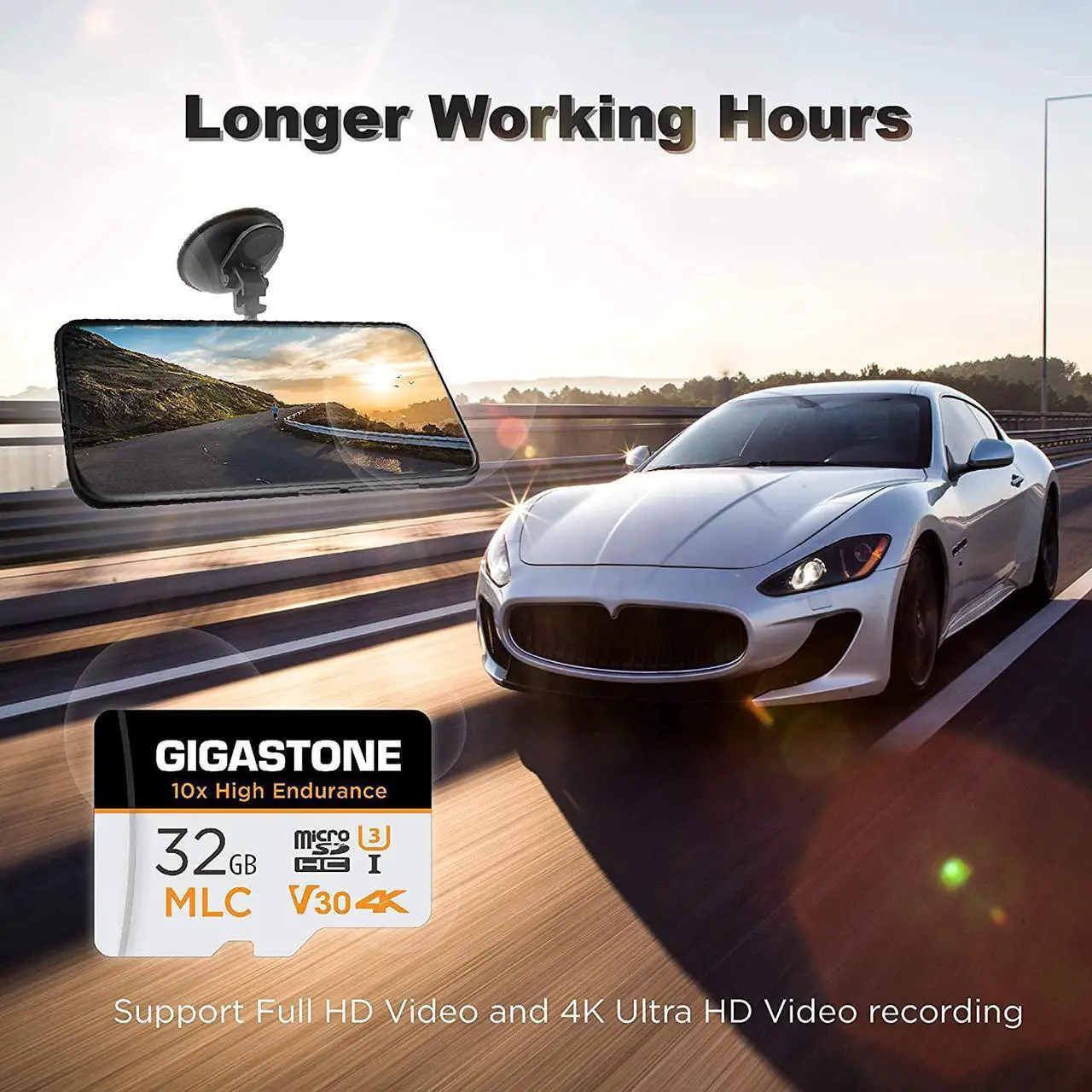 Alt view image 6 of 7 - [10x High Endurance] Gigastone Industrial 32GB 2-Pack MLC Micro SD Card, 4K Video Recording, Security Cam, Dash Cam, Surveillance Compatible 95MB/s, U3 C10, with Adapter [5-Yrs Free Data Recover