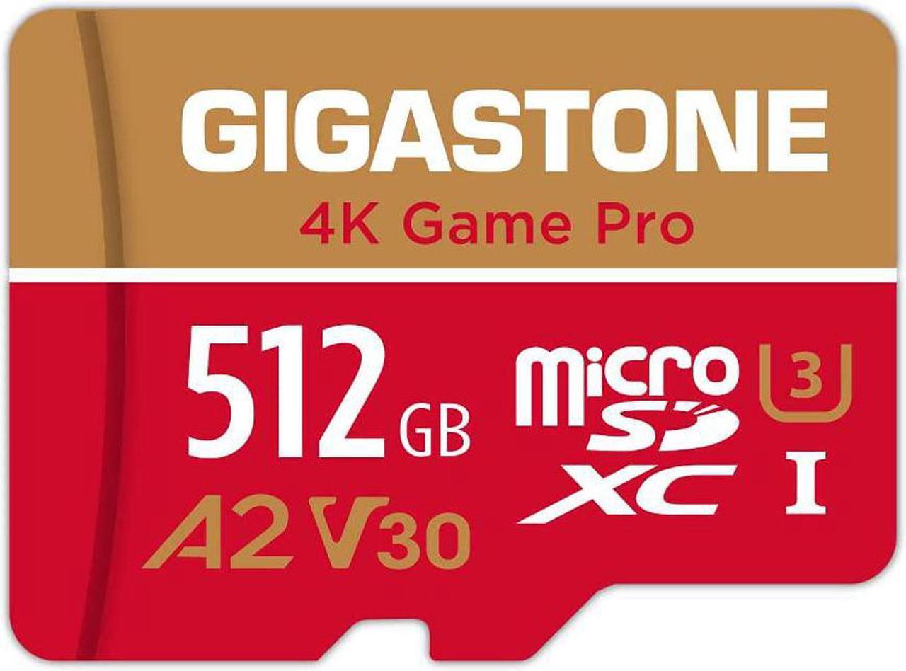 Main image of [5-Yrs Free Data Recovery] Gigastone 512GB Micro SD Card, Game Pro, MicroSDXC Memory Card for Nintendo-Switch, GoPro, Action Camera, DJI, 4K UHD Video, R/W up to 100/60 MB/s, UHS-I U3 A2 V30 C10