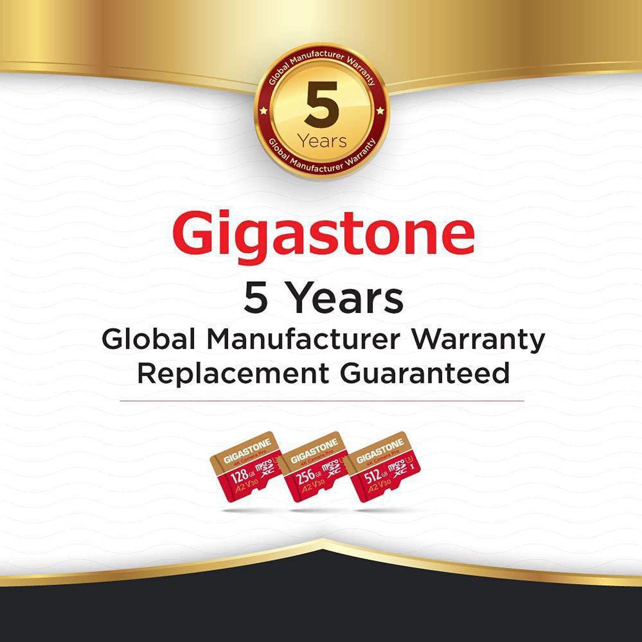 Alt view image 5 of 6 - [5-Yrs Free Data Recovery] Gigastone 512GB Micro SD Card, Game Pro, MicroSDXC Memory Card for Nintendo-Switch, GoPro, Action Camera, DJI, 4K UHD Video, R/W up to 100/60 MB/s, UHS-I U3 A2 V30 C10