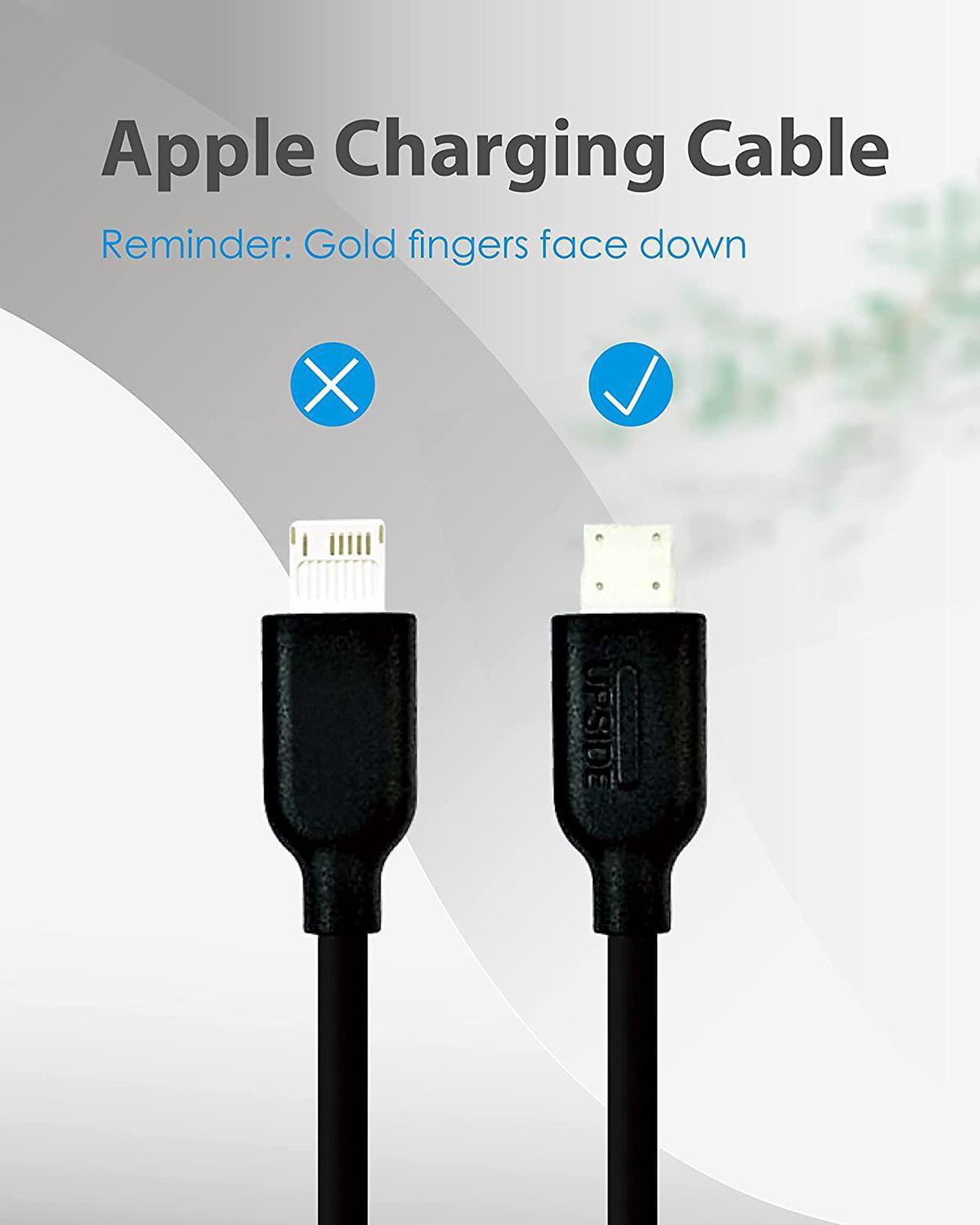 Alt view image 3 of 7 - [10-Pack]Gigastone Charging Cable for Apple Lightning Devices, 3ft Fast Charge 12W, Compatible with iPhone, iPad, Charging only, Data Sync not Supported, Black