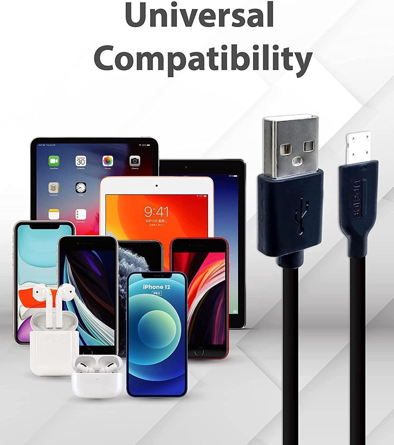 Alt view image 5 of 7 - [10-Pack]Gigastone Charging Cable for Apple Lightning Devices, 3ft Fast Charge 12W, Compatible with iPhone, iPad, Charging only, Data Sync not Supported, Black