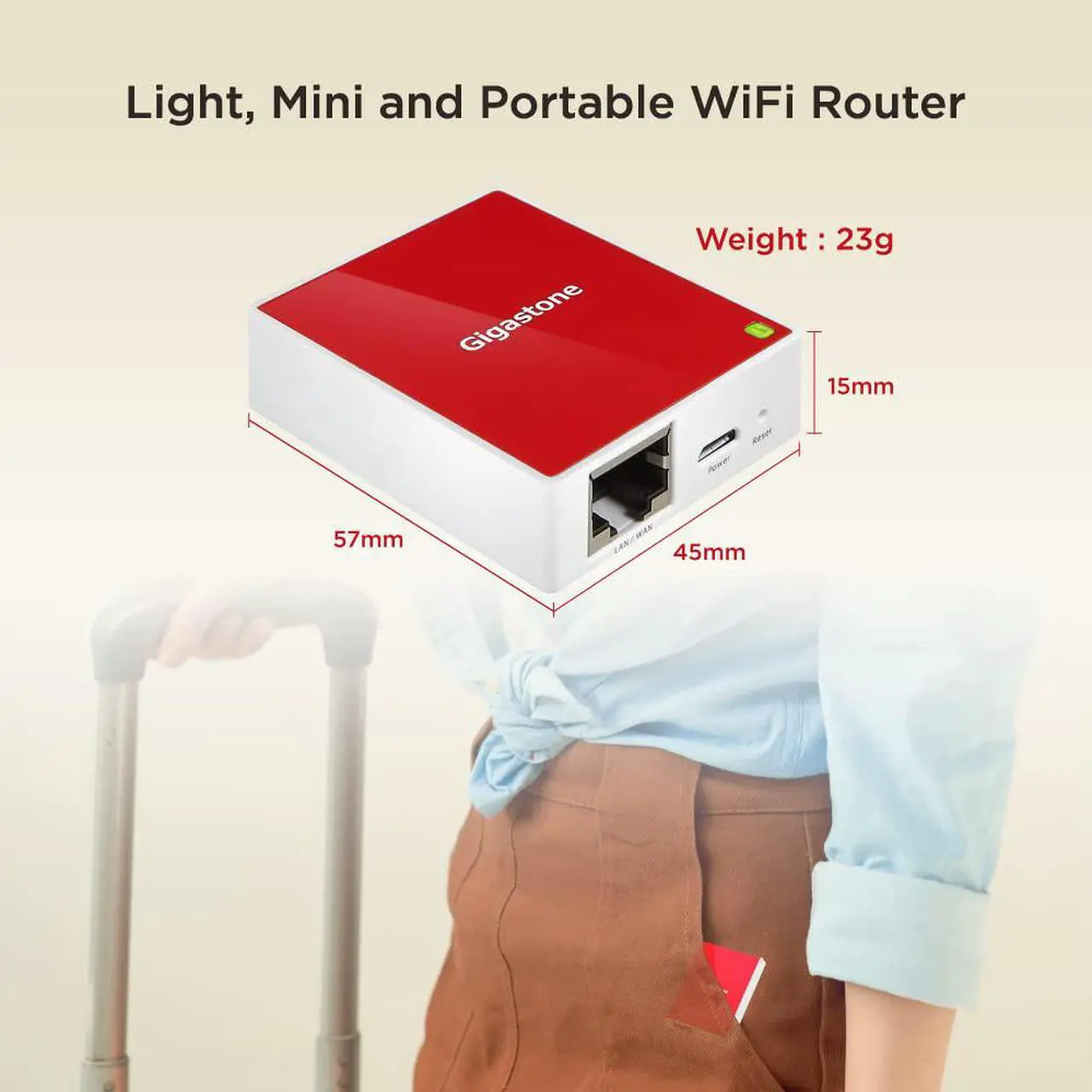 Alt view image 5 of 7 - Gigastone TR1 Mini Wireless 4-Pack Travel Router 150Mbps, WiFi Router, WiFi Repeater, WiFi Range Extender, 802.11N, Built with Qualcomm Atheros AR9331 WiFi Ethernet Processor