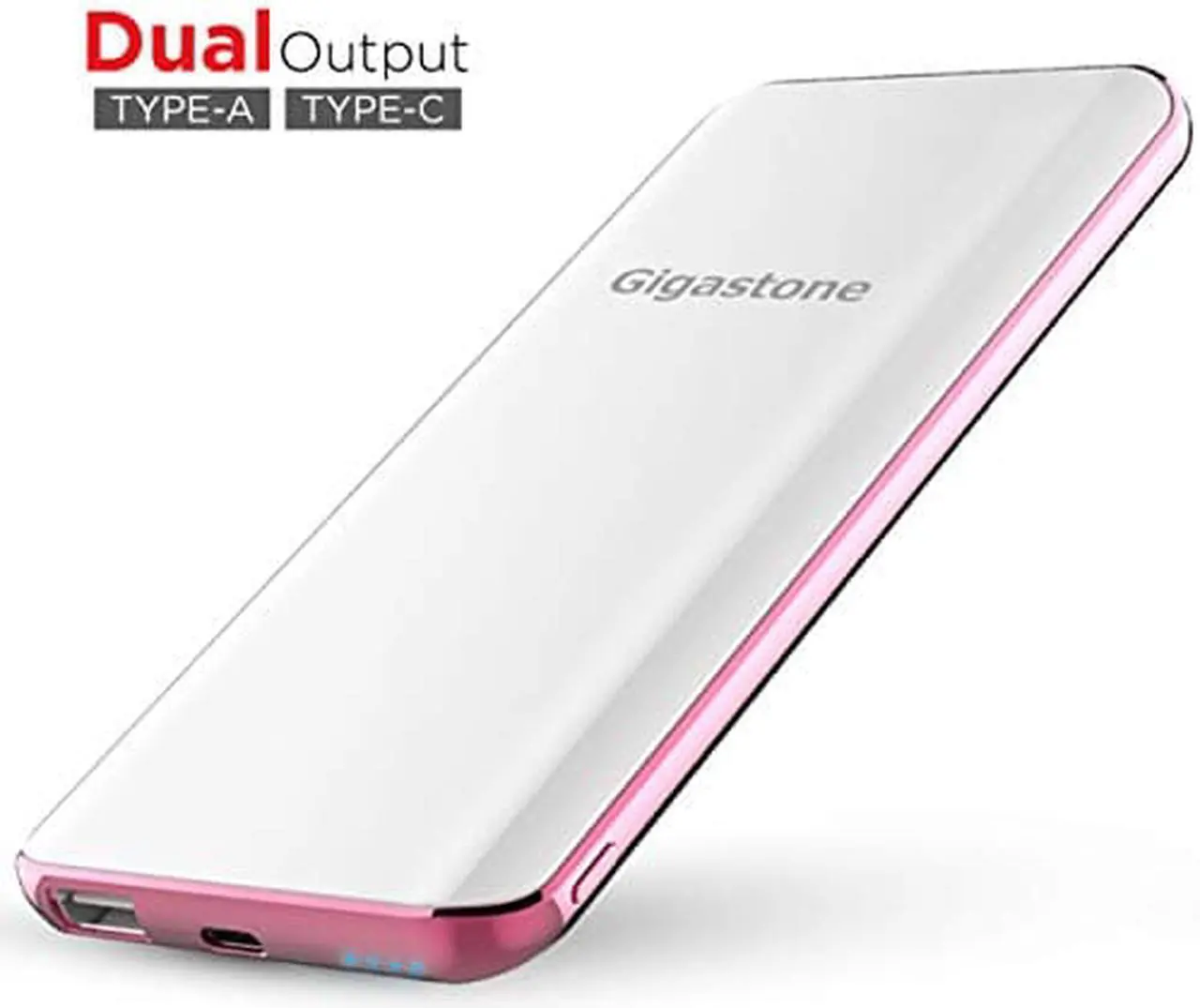 Main image of Gigastone USB-C Power Bank 10000mAh, Ultra Slim 0.4 Inch Thickness, Type C Input 5V/2A Type C Output 5V/3A Qualcomm QC3.0 Output 5V/3A LED Display Compatible with Apple iPhone Samsung Nintendo