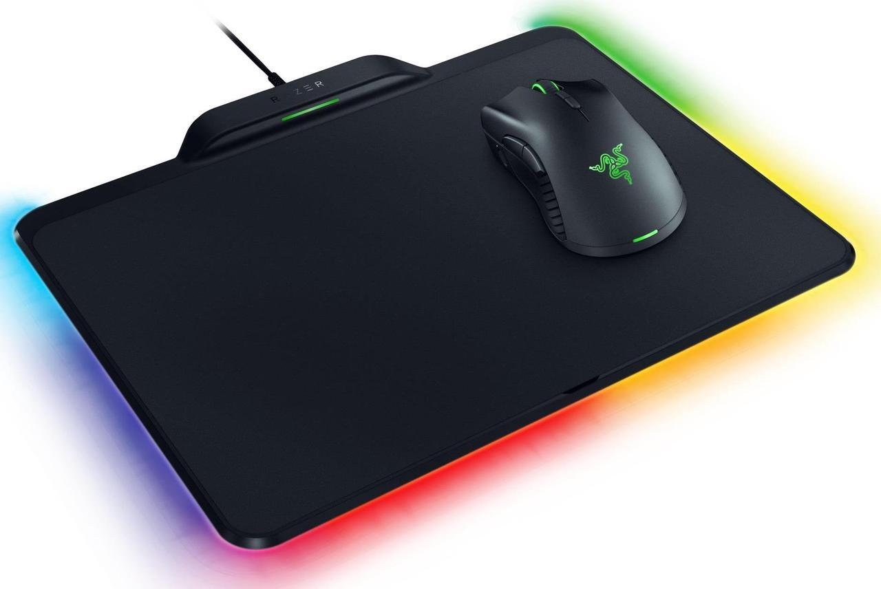 Alt view image 3 of 15 - RAZER Mamba Gaming Mouse + Firefly Gaming Mouse Pad with HYPErFLUX Wireless Power Technology - Black