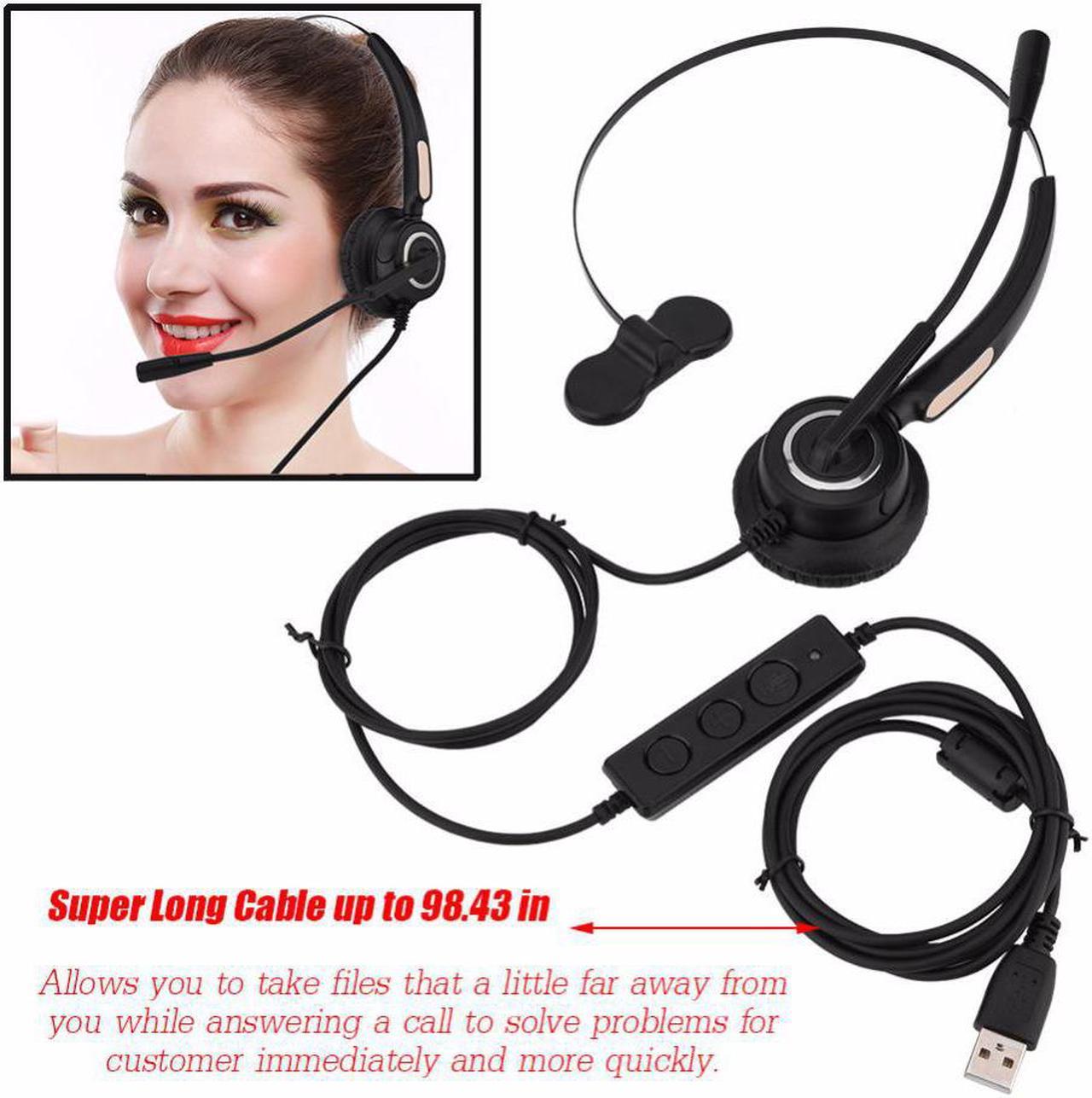 USB Call Center Cordless Headset Clear Stereo Sound USB Call Center Headphone with Microphone Headsets 2018 earphone Headphones