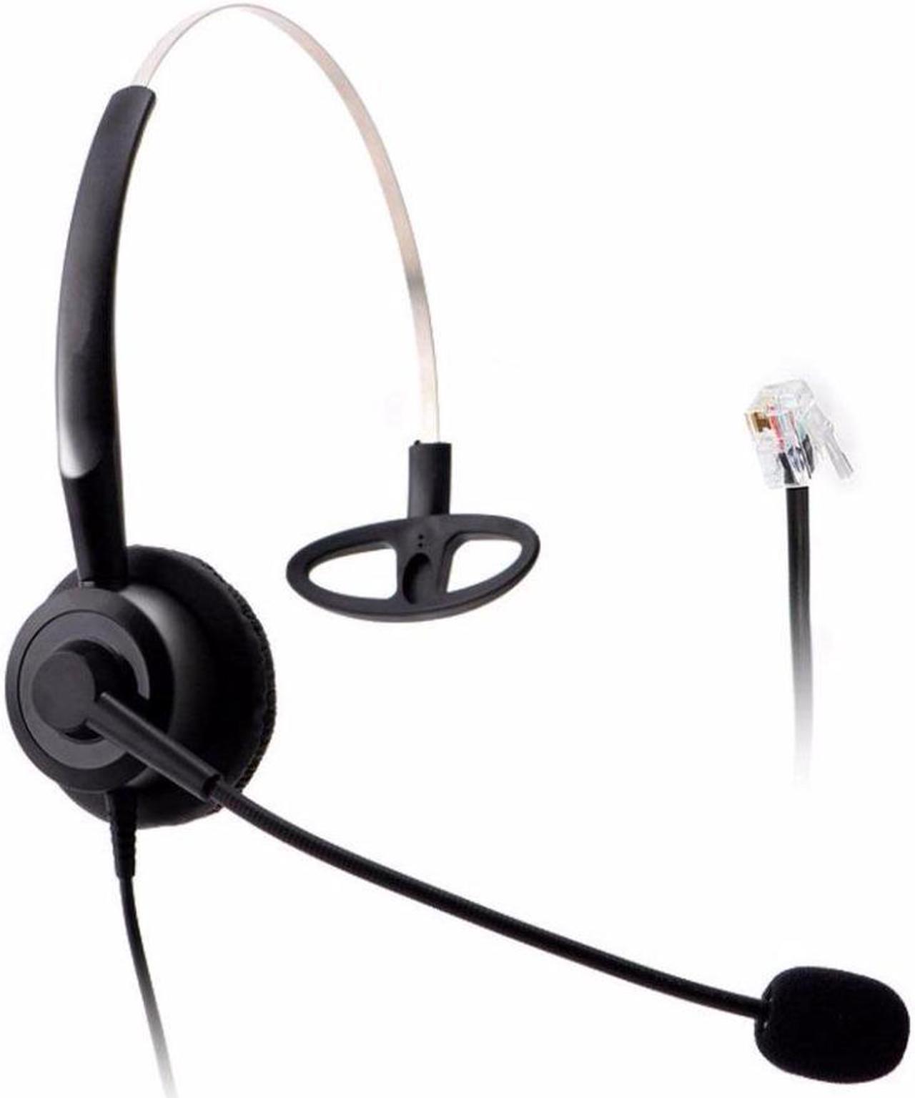 Wantek Call Center Headset headphone with Mic for Panasonic IP phones KX-T2260 KX-T2315 KX-T2368 KX-T7220 KX-T7230 KX-T7330