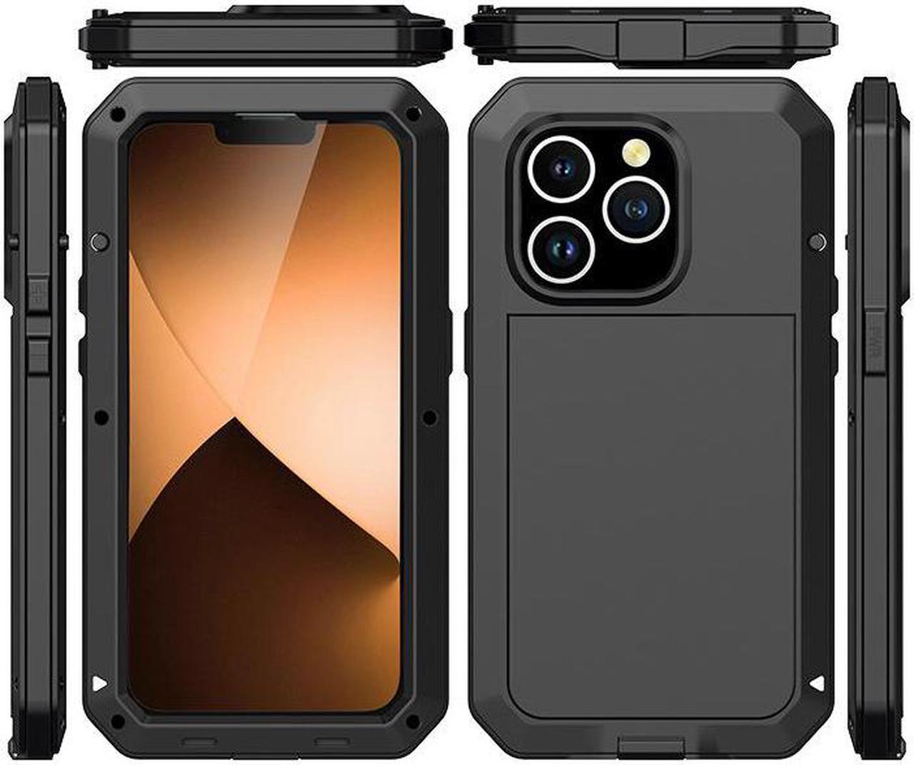 For iPhone 15 Pro Case Luxury Doom Armor Dirt Shock Metal Phone Cases For iPhone15 Pro Case(Black)