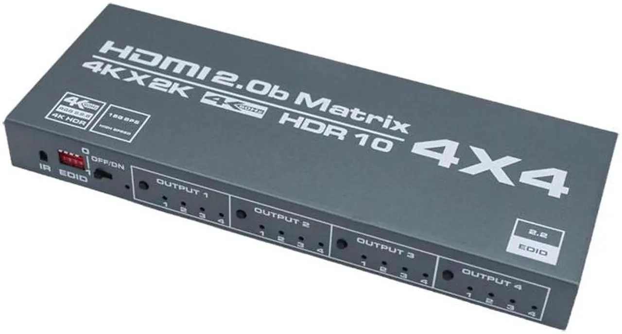Alt view image 2 of 6 - 4 In 4 Out HDMI-Compatible Splitter 4K@60Hz HDMI-Compatible Matrix Switcher Support Dolby HDR HDCP 2.2 With IR Control